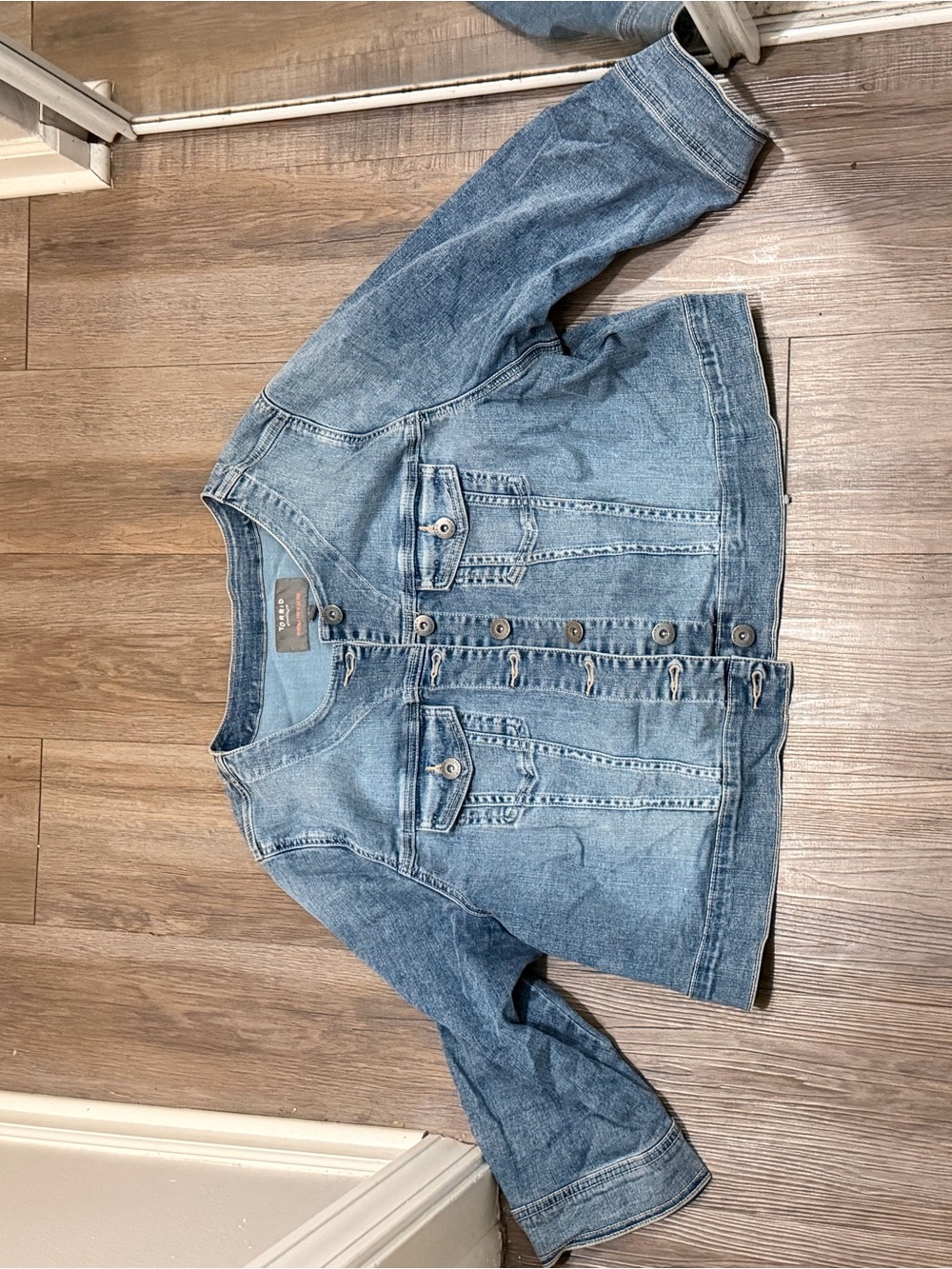 torrid Light Wash Blue Denim Jacket with Button Front